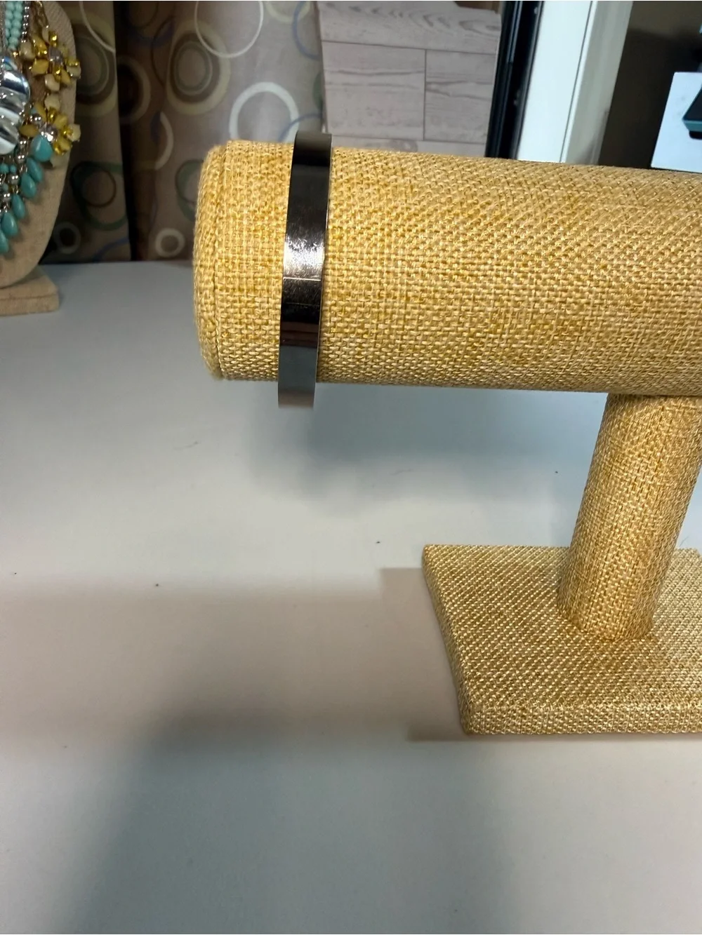 Personally Curated Artisan Black White Pattern Inspo Cuff Bracelet Stack B7